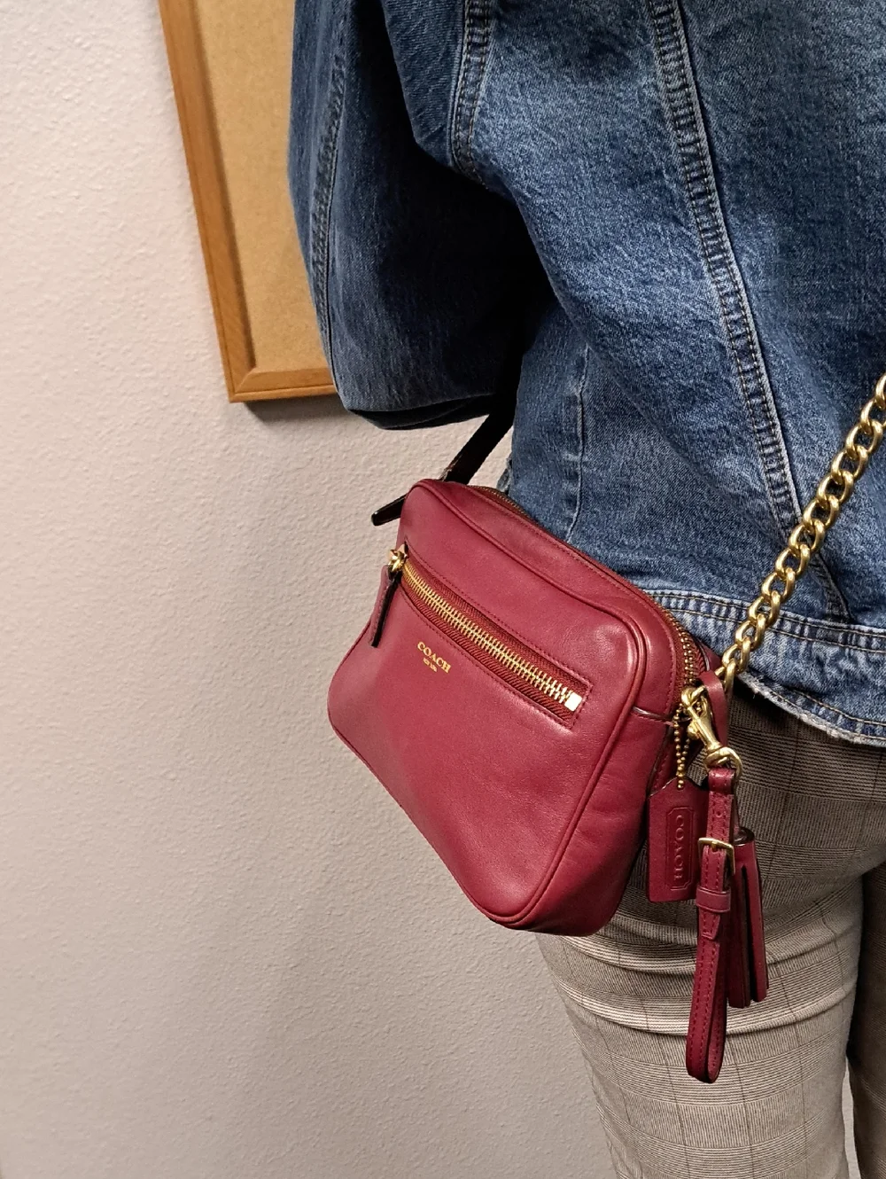 Coach Legacy 25362 Crossbody Bag- refined maroon leather  gold hardware 2013 - Picture 3 of 14